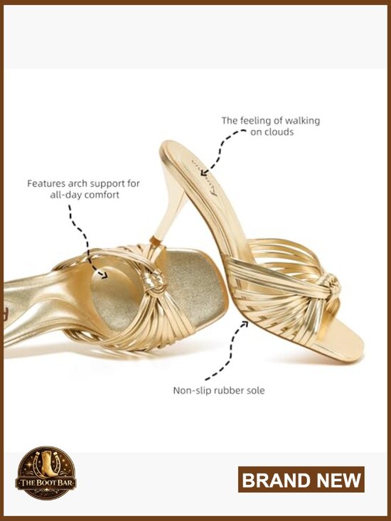 Amazon.com | Aachcol Womens Strappy Kitten Heels Mules Open  Kitten Heel Sandals Backless Slip-On Mules Open Toe Wedding Leisure